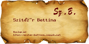 Szitár Bettina névjegykártya