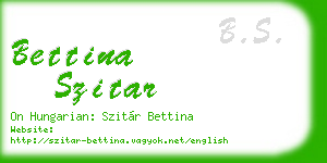 bettina szitar business card